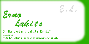 erno lakits business card